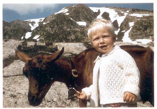 Philipp in younger Years with a local resident